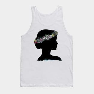 flower crown silhouette Tank Top